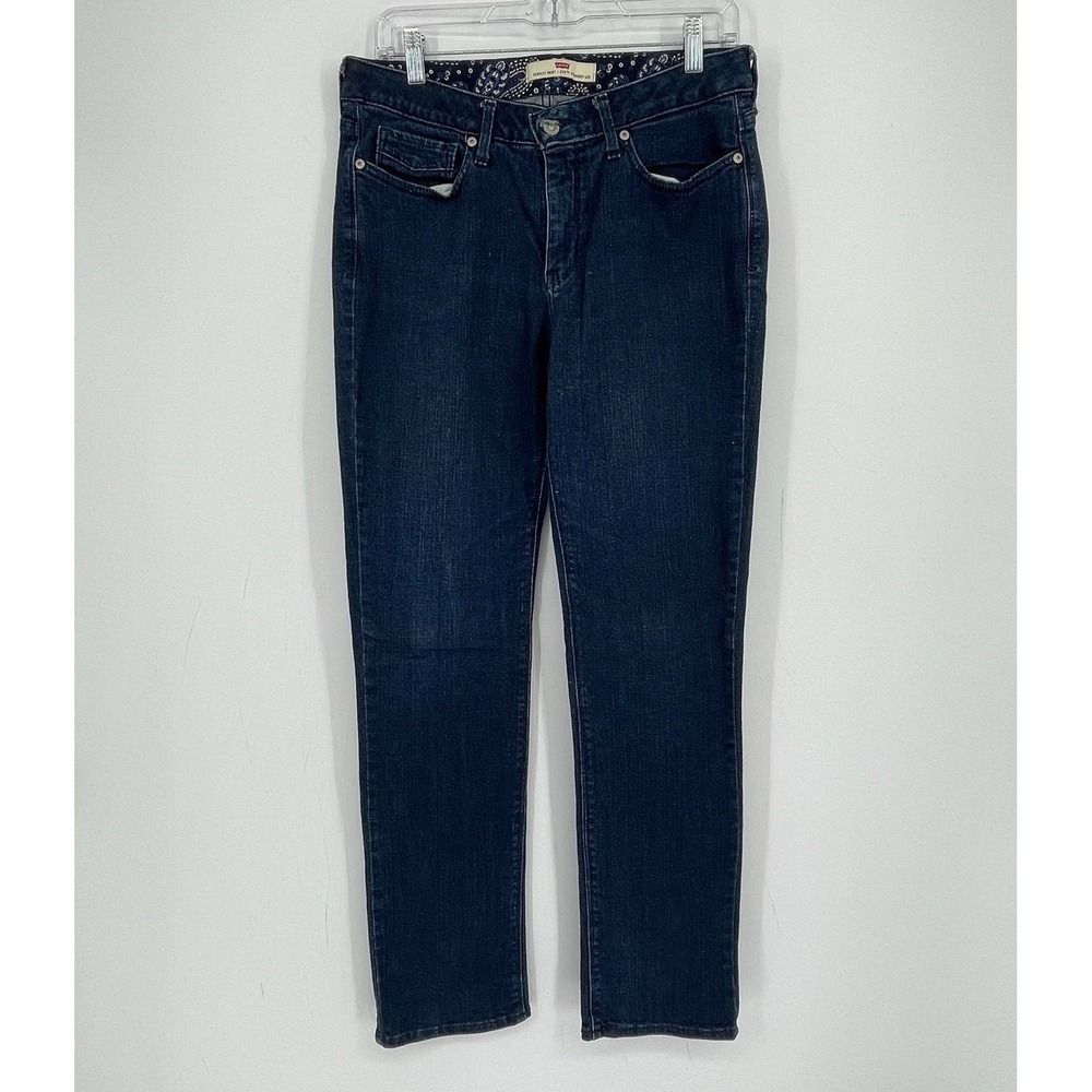 Levi's Women's Blue 525 Perfect Waist Stretch Straight Leg Denim Jeans Size 10M